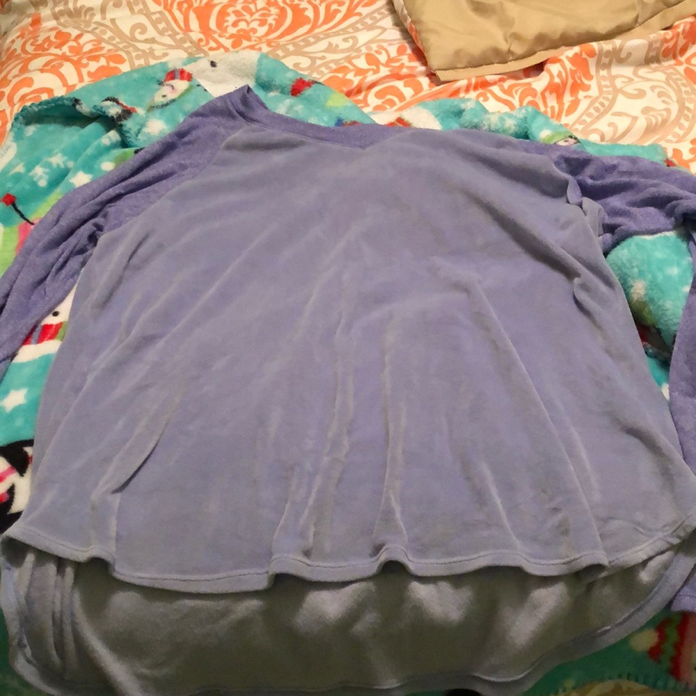 Fuzzy long sleeve top